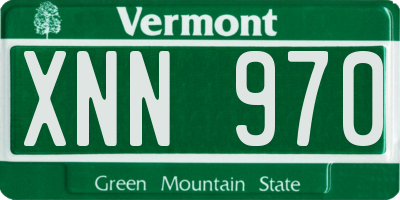 VT license plate XNN970