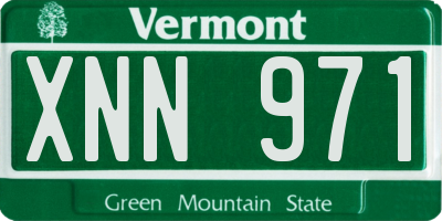 VT license plate XNN971