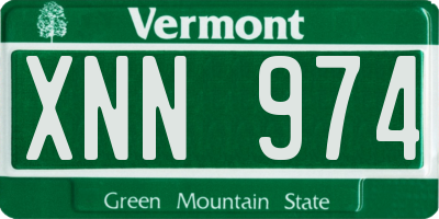VT license plate XNN974