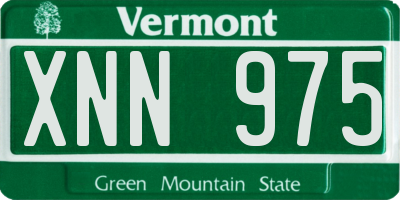 VT license plate XNN975