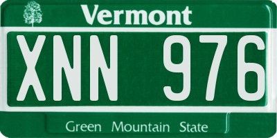 VT license plate XNN976