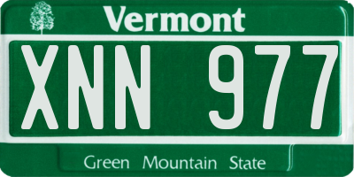 VT license plate XNN977