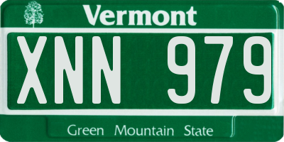 VT license plate XNN979