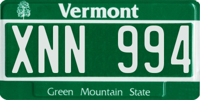VT license plate XNN994