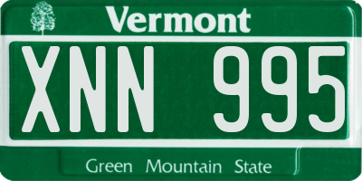 VT license plate XNN995