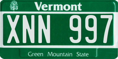 VT license plate XNN997