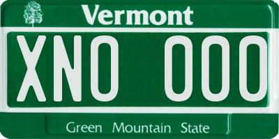 VT license plate XNO000
