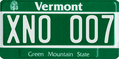 VT license plate XNO007