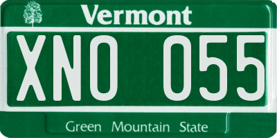 VT license plate XNO055