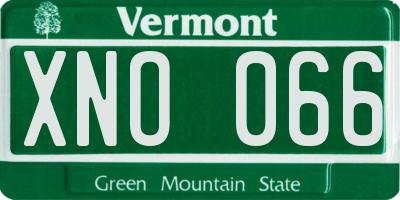 VT license plate XNO066