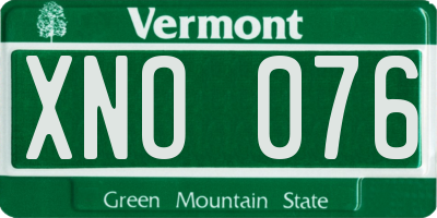 VT license plate XNO076