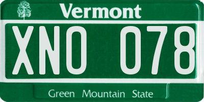 VT license plate XNO078