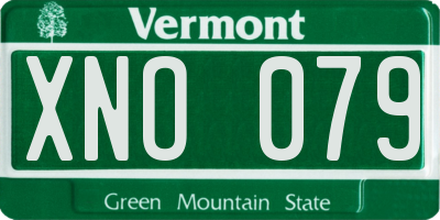 VT license plate XNO079