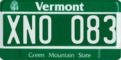 VT license plate XNO083