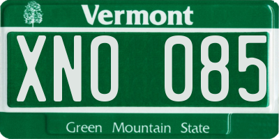 VT license plate XNO085