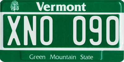VT license plate XNO090