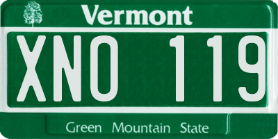 VT license plate XNO119