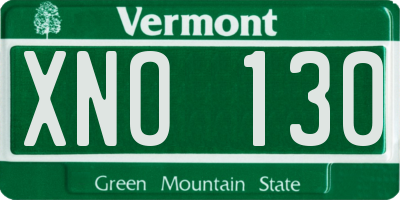 VT license plate XNO130
