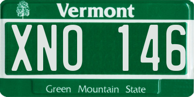 VT license plate XNO146
