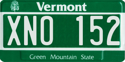 VT license plate XNO152