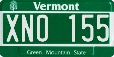 VT license plate XNO155