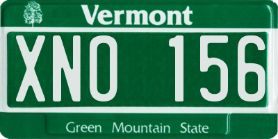 VT license plate XNO156