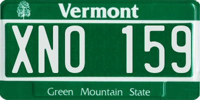 VT license plate XNO159