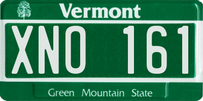 VT license plate XNO161