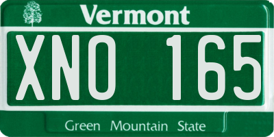VT license plate XNO165