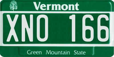 VT license plate XNO166