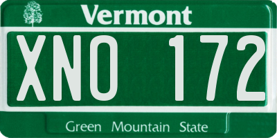 VT license plate XNO172