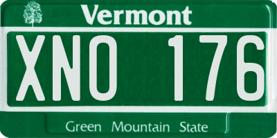 VT license plate XNO176