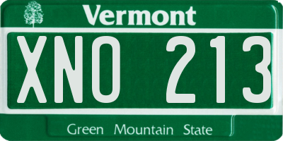 VT license plate XNO213