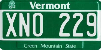 VT license plate XNO229