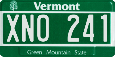 VT license plate XNO241
