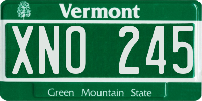 VT license plate XNO245