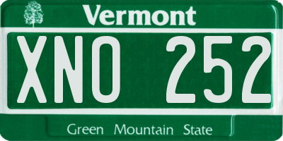 VT license plate XNO252
