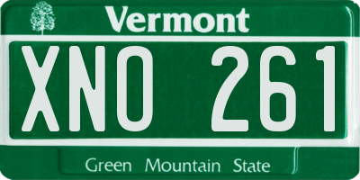 VT license plate XNO261