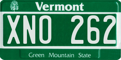 VT license plate XNO262