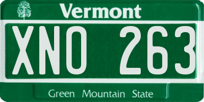 VT license plate XNO263