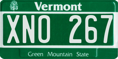 VT license plate XNO267