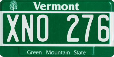 VT license plate XNO276