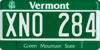 VT license plate XNO284