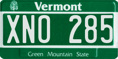 VT license plate XNO285