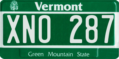 VT license plate XNO287