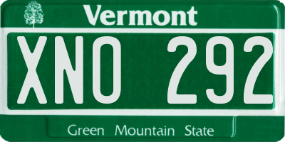 VT license plate XNO292