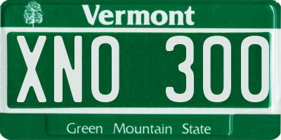 VT license plate XNO300