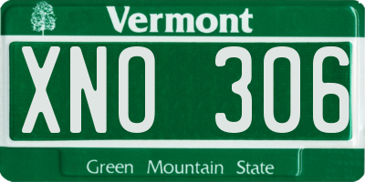 VT license plate XNO306