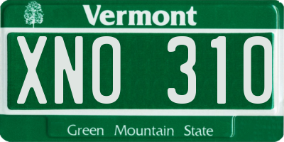 VT license plate XNO310