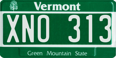 VT license plate XNO313